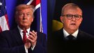 Donald Trump (right) is yet to confirm his attendance at the G7 summit or a meeting there with Anthony Albanese.